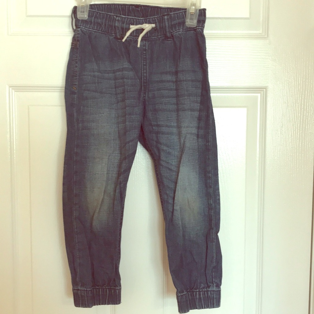 Boys 4-5Y Denim Jogger Jean Pants - Tie Front